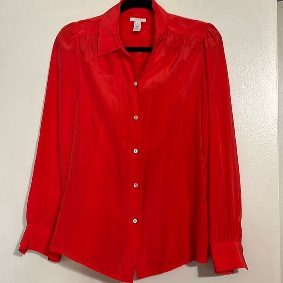 J.Crew silk button down shirt - Picture 1 of 4